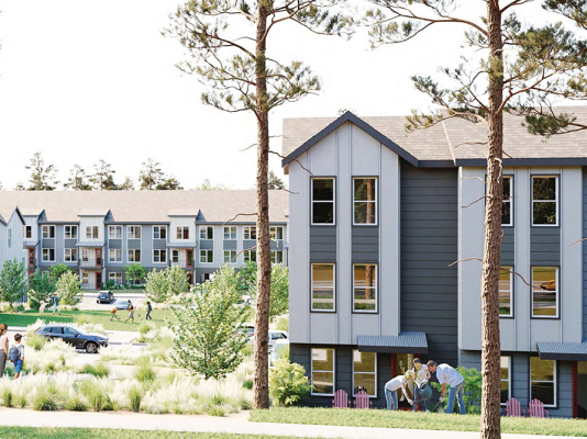 Outside of apartments
